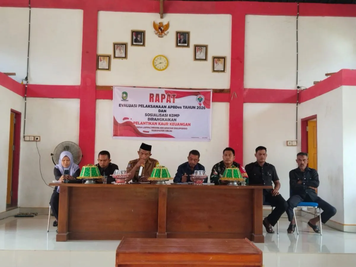 Rapat evaluasi pelaksanaan APBDes tahun 2026 dan sosialisasi KDMP 